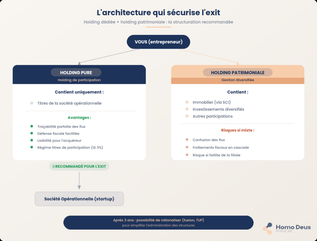 apport cession 150-0 B ter holding remploi produit cession imposition  exit start up patrimonial